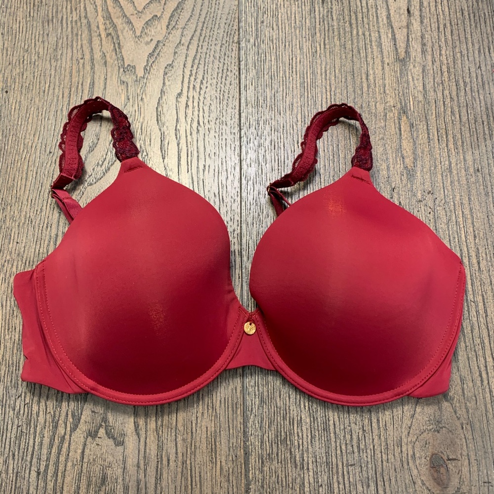 Red Natori Lace Detailed Bra 34DD